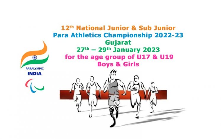 12th National Junior & Sub Junior Para Athletics Championship 2022-23